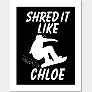 Shred It Like Chloe Kim Snowboarding Posters and Art